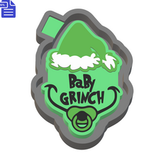 Load image into Gallery viewer, Baby Grinch Silicone Mold Housing STL File