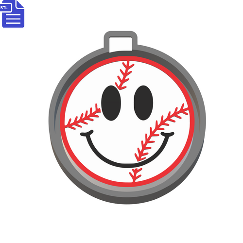 Baseball Smiley Silicone Mold Housing STL File