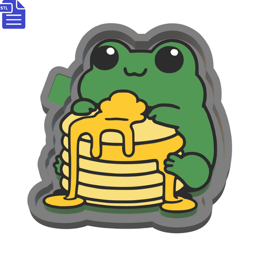 Frog with Pancakes Silicone Mold Housing STL File