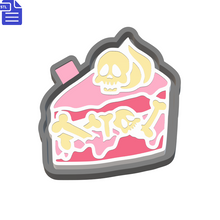 Load image into Gallery viewer, Strawberry Milkbone Cake Slice Silicone Mold Housing STL File