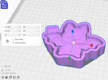 Load image into Gallery viewer, Cute Flying Bat Silicone Mold Housing STL File