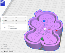 Load image into Gallery viewer, Gingerbread Skeleton Silicone Mold Housing STL File