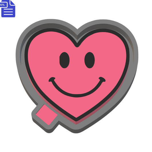 Heart Smiley Silicone Mold Housing STL File - The Crafts and Glitter Shop