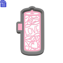 Load image into Gallery viewer, Love Pillar Candle Silicone Mold Housing STL File