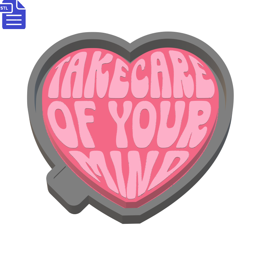 Mental Self Care Silicone Mold Housing STL File