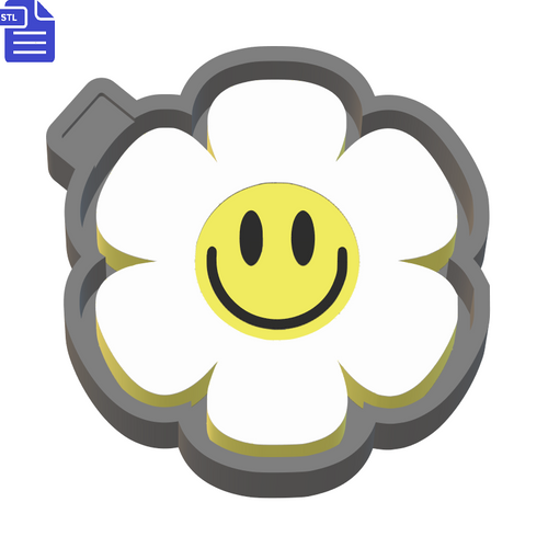 Flower Smiley Silicone Mold Housing STL File