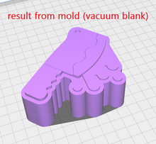 Load image into Gallery viewer, Bloody Cleaver Bath Bomb Mold STL File - includes 1pc &amp; 3pc mold + vacuum blank