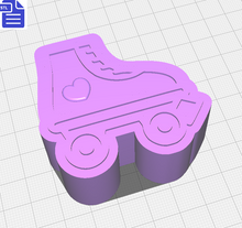 Load image into Gallery viewer, 3pc Roller Skate Bath Bomb Mold STL File