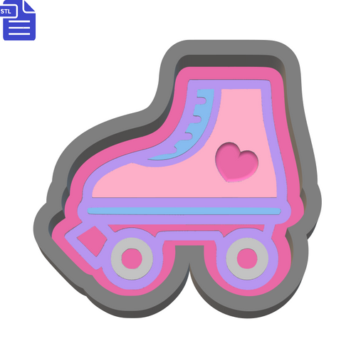 1pc Roller Skate Bath Bomb Mold STL File