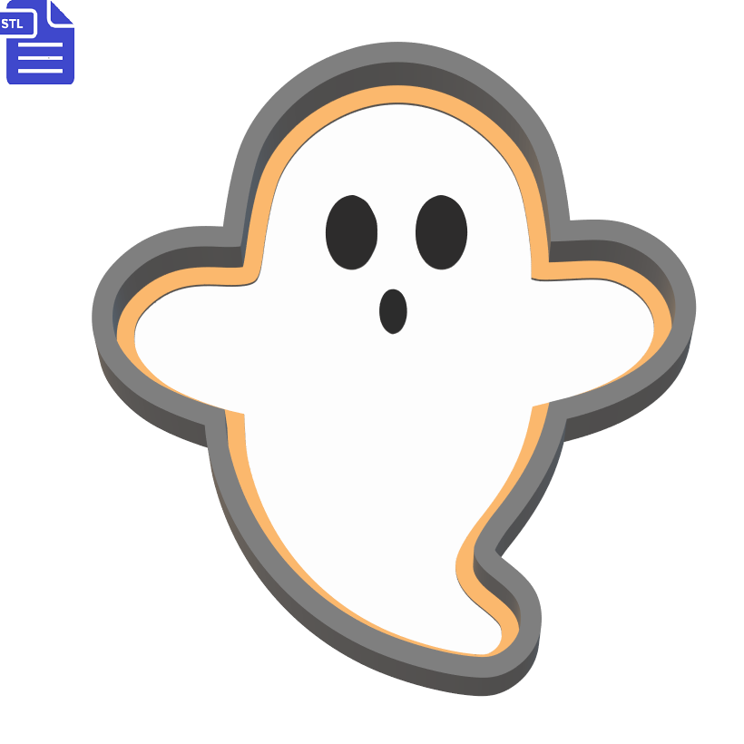 1pc Ghost Bath Bomb Mold STL File