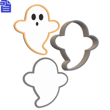 Load image into Gallery viewer, 3pc Ghost Bath Bomb Mold STL File