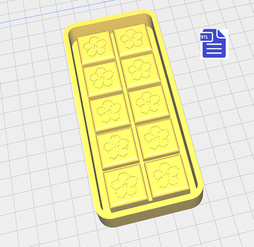 Sakura Snap Bar Silicone Mold Housing STL File