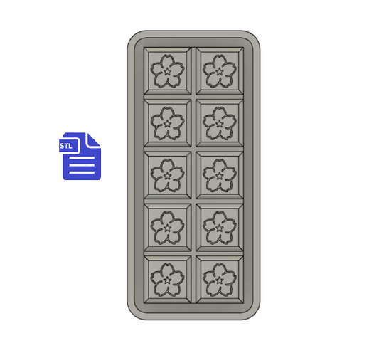 Sakura Snap Bar Silicone Mold Housing STL File