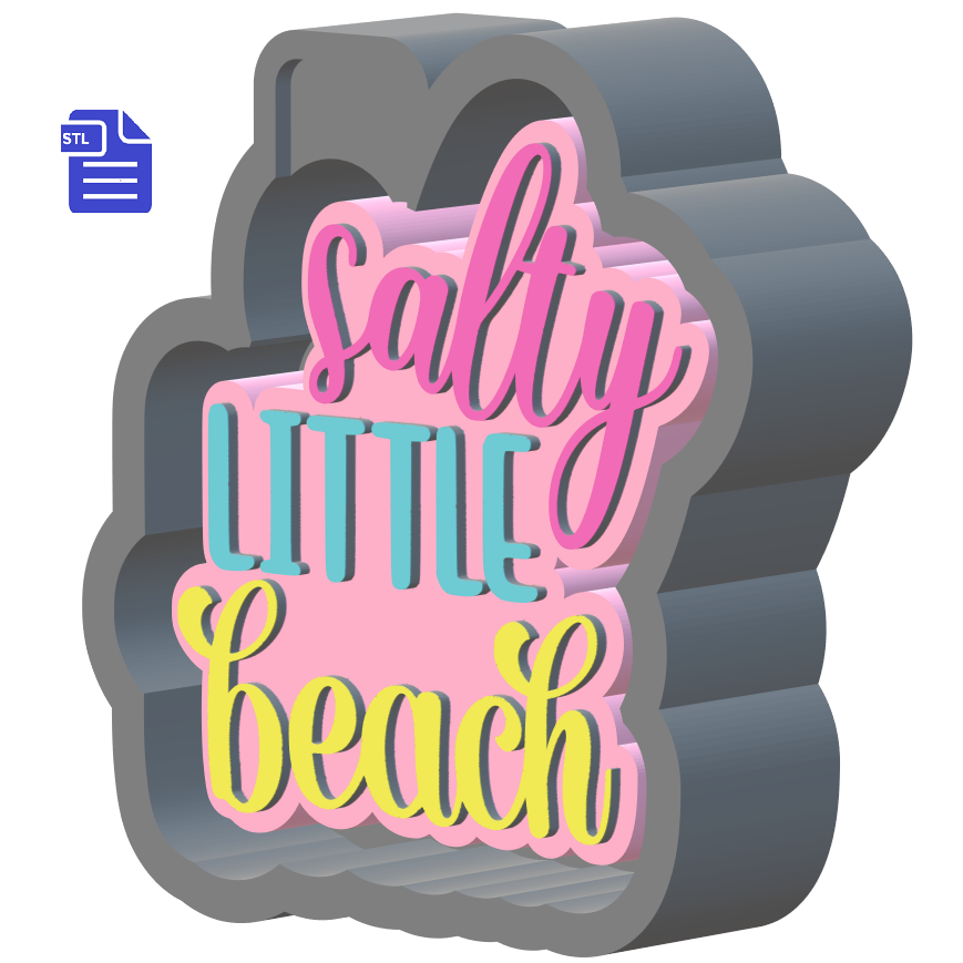 Salty Little Beach Silicone Mold Housing STL File