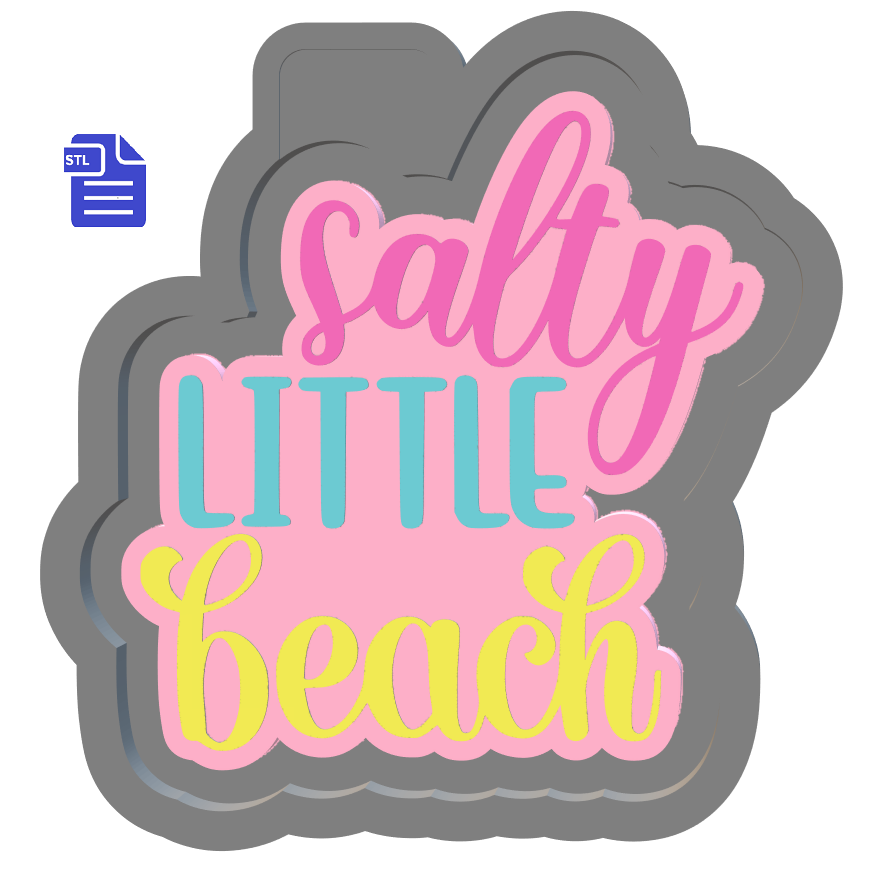Salty Little Beach Silicone Mold Housing STL File