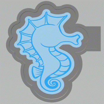 Seahorse Silicone Mold Housing STL File