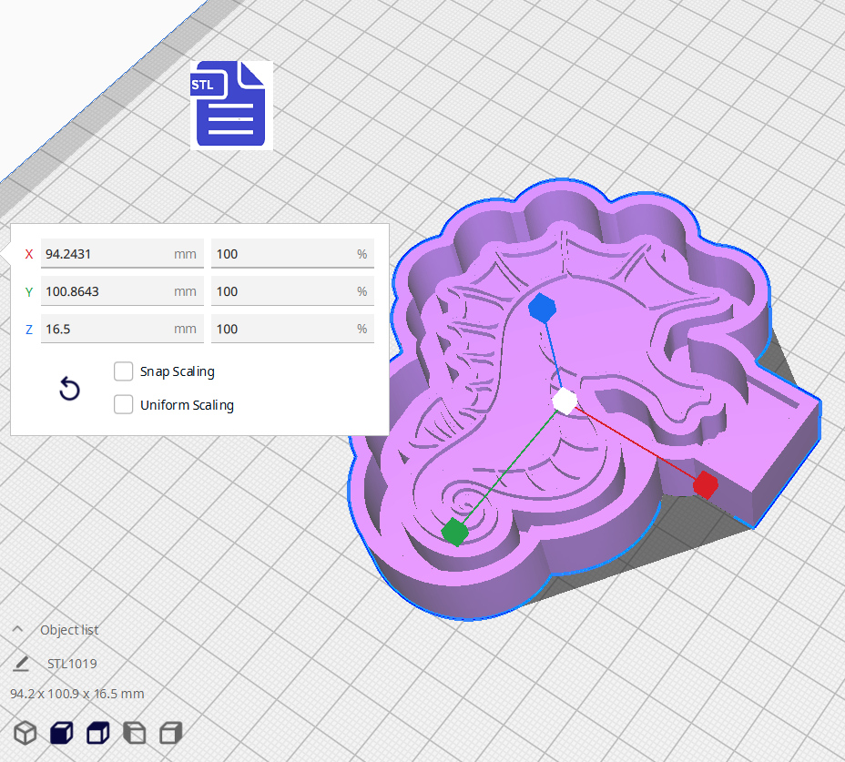 Seahorse Silicone Mold Housing STL File