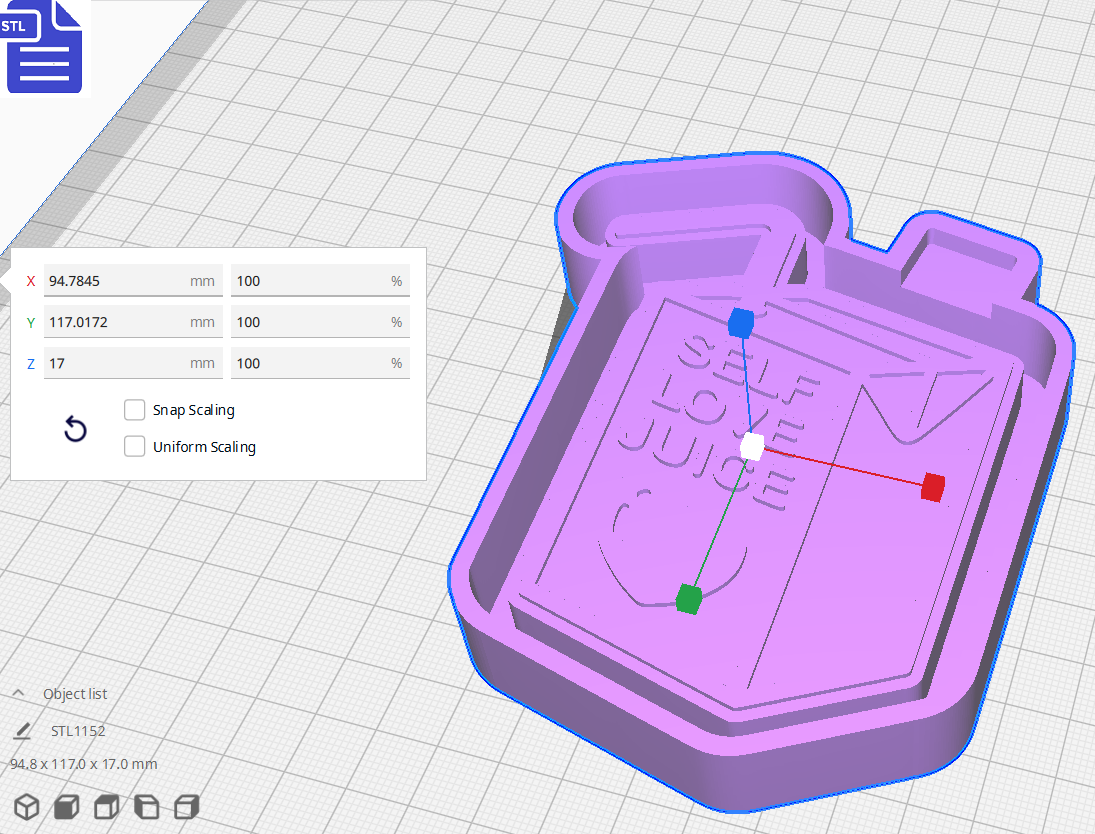 Self Love Juice Box Silicone Mold Housing STL File