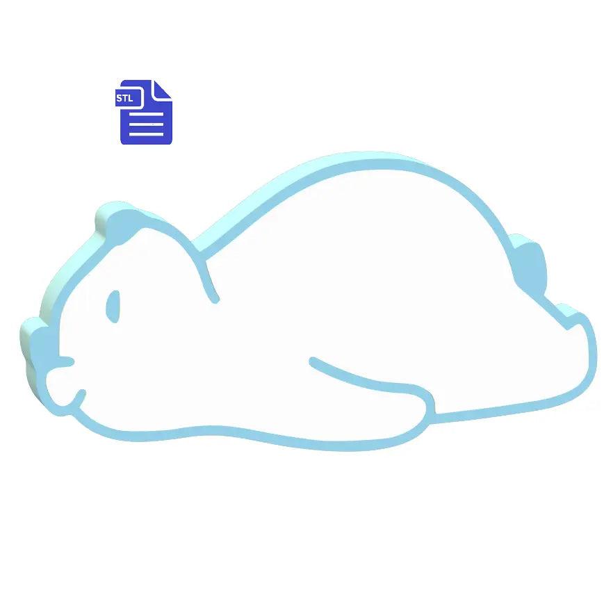 Sleeping Bear Bath Bomb Mold STL File