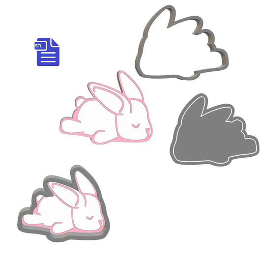 Sleepy Bunny Bath Bomb Mold STL File