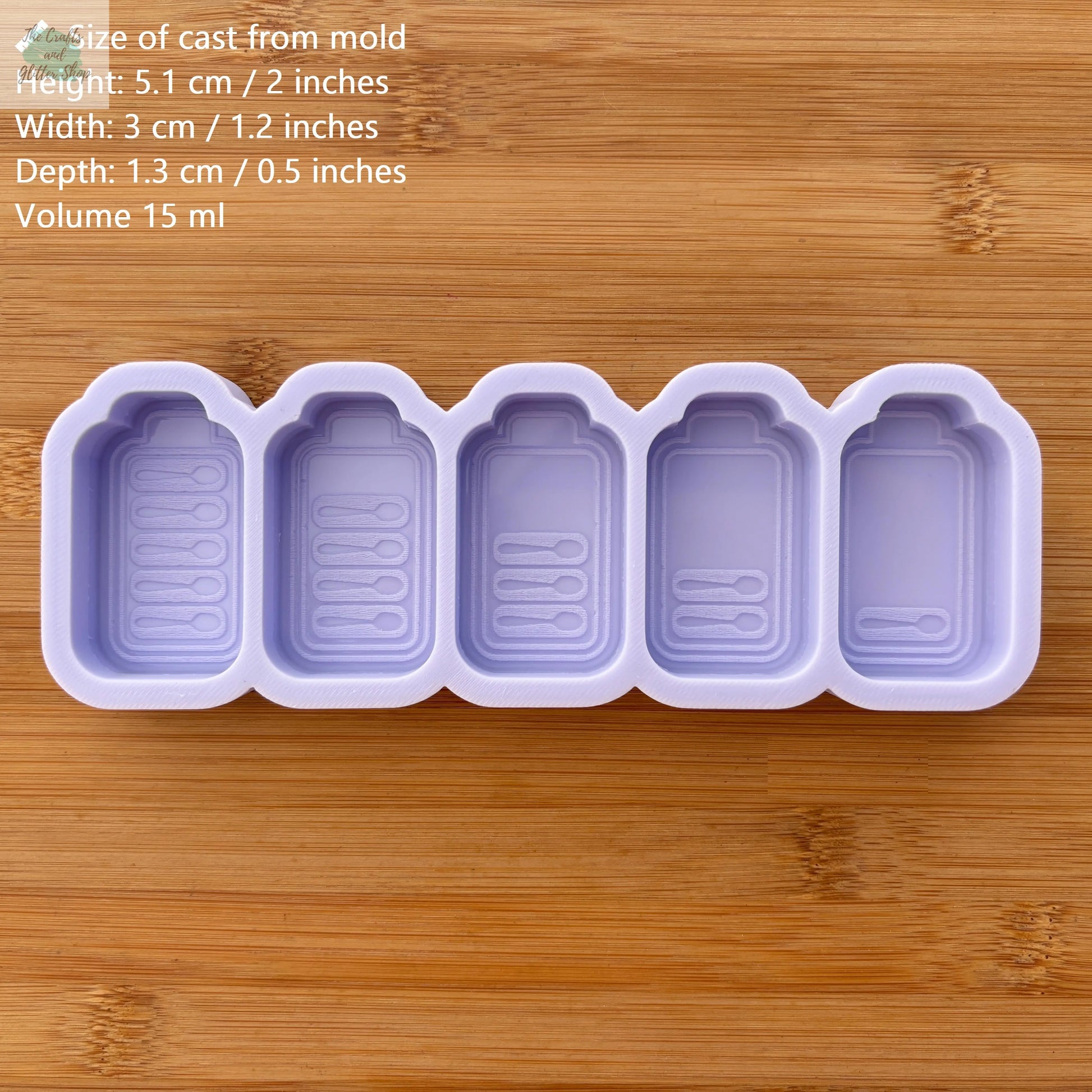Spoons Battery Silicone Mold - The Crafts and Glitter Shop