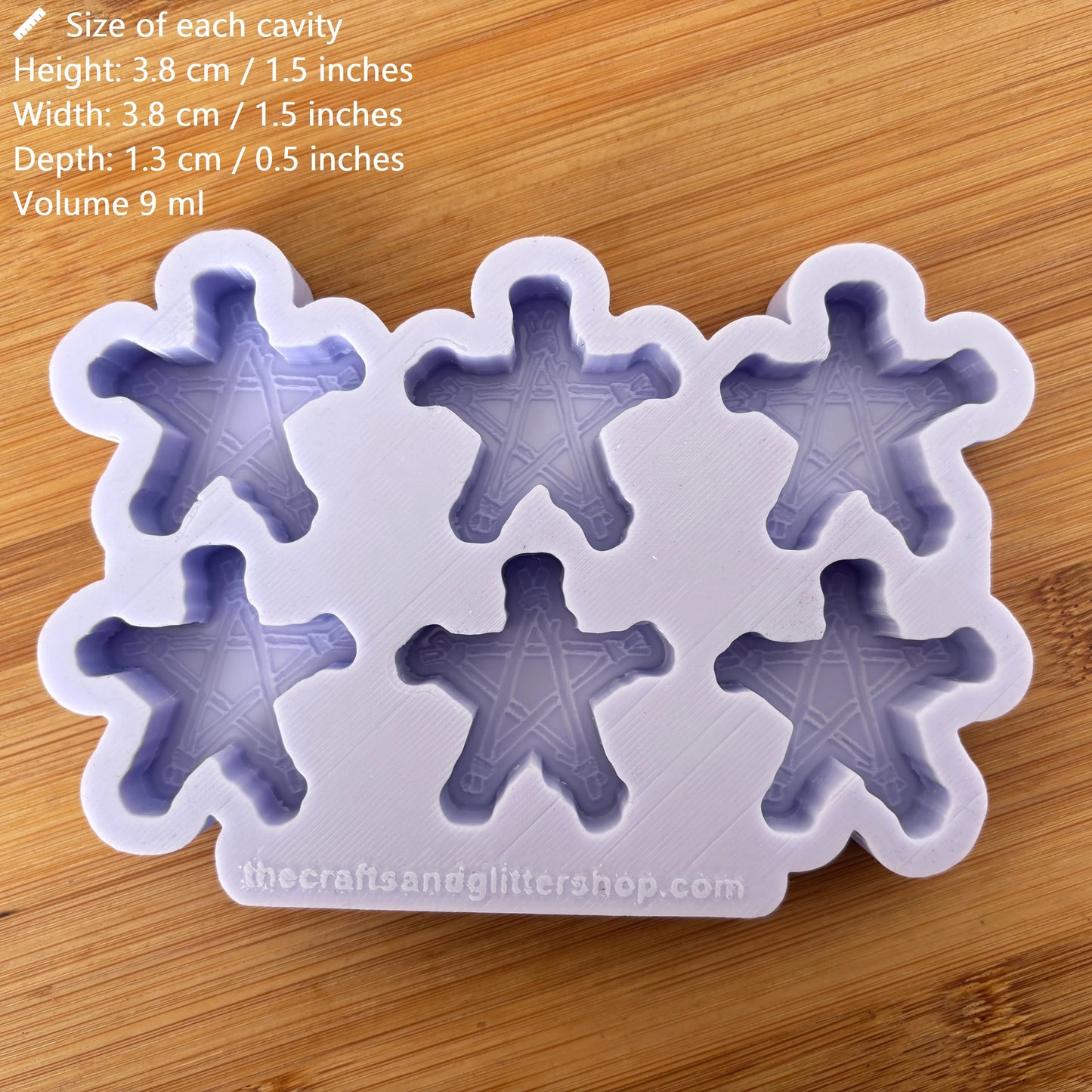 Stick Pentagram Silicone Mold - The Crafts and Glitter Shop