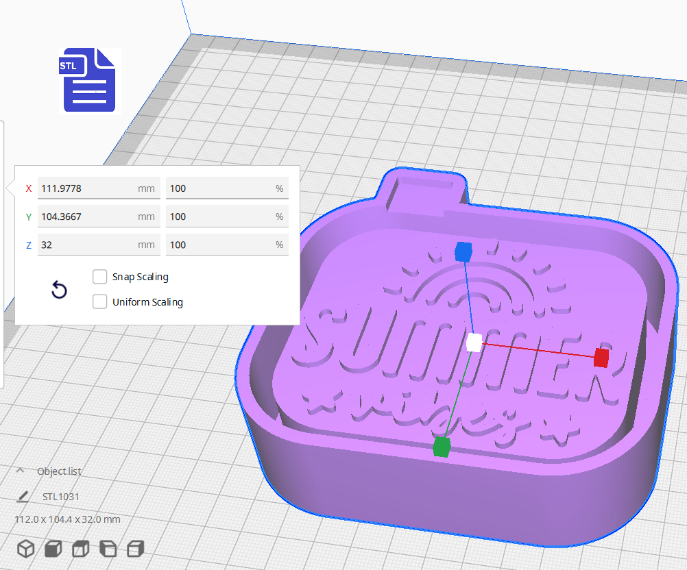 Summer Vibes Silicone Mold Housing STL File