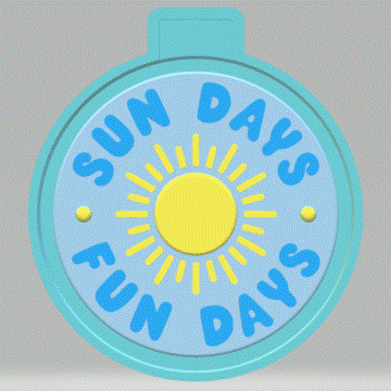Sun Days Fun Days Silicone Mold Housing STL File