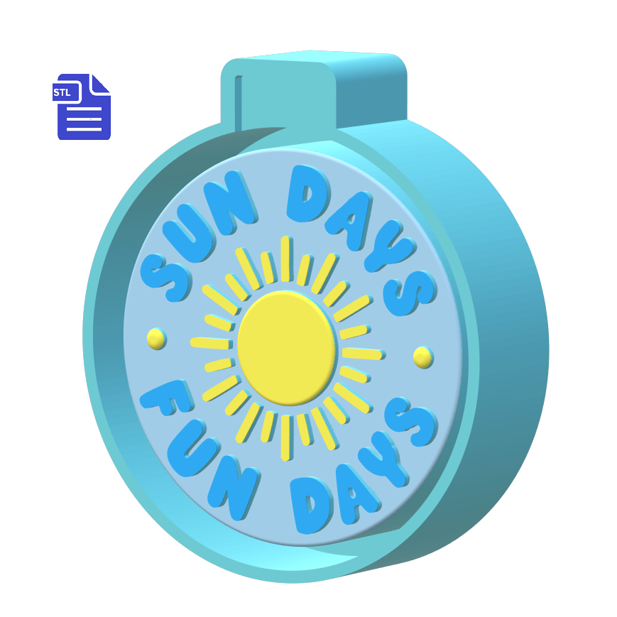 Sun Days Fun Days Silicone Mold Housing STL File