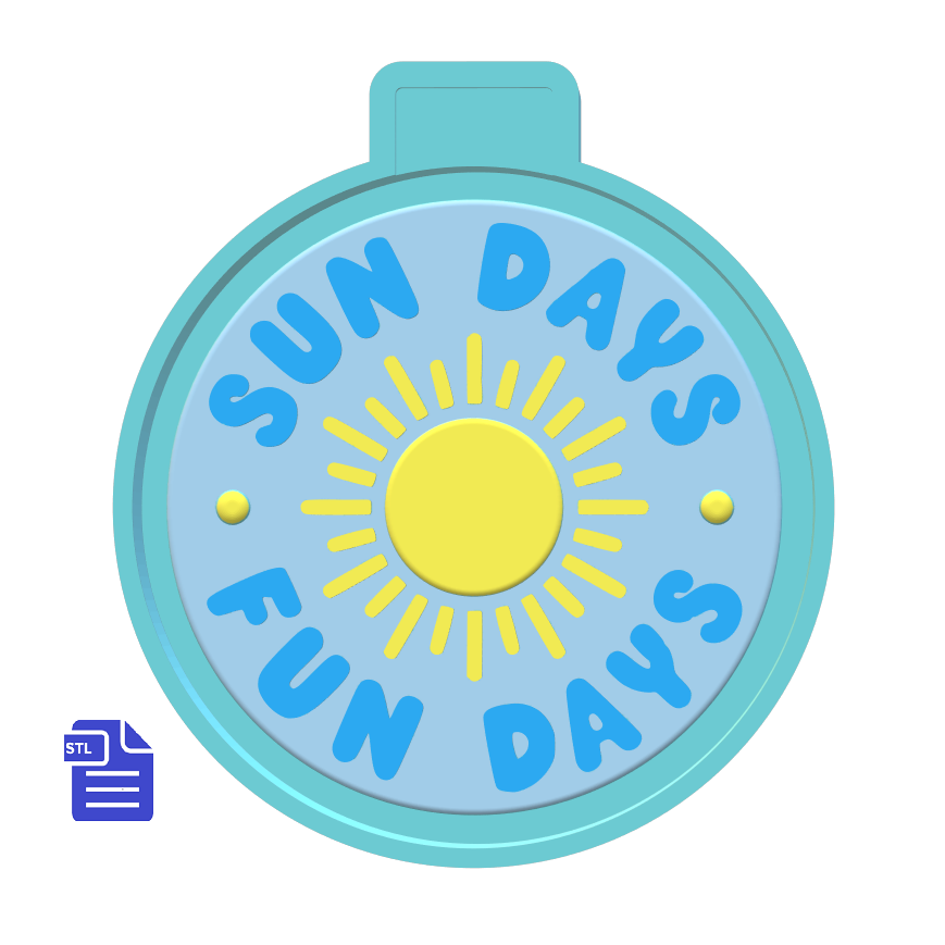 Sun Days Fun Days Silicone Mold Housing STL File