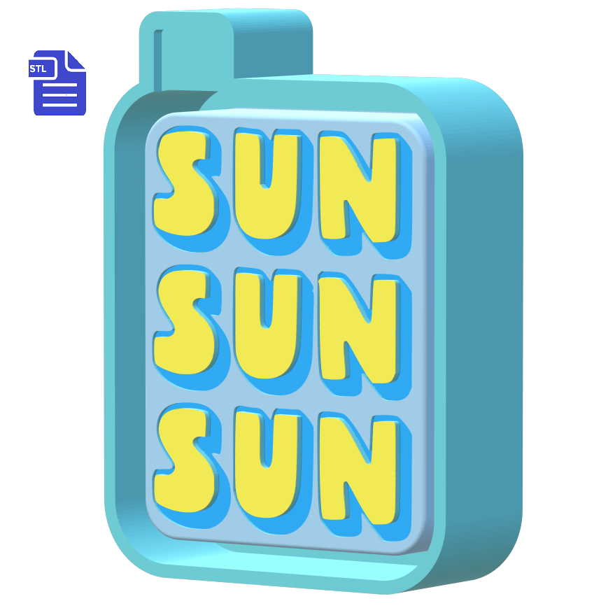 Sun Silicone Mold Housing STL File
