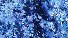 Load image into Gallery viewer, Holographic Royal Blue Cellophane Glitter Flakes - Refill Bag - Mylar Glitter Flakes - Chunky Glitter - 1 tbsp - 2 tbsp - 3 tbsp - 4 tbsp