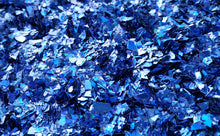 Load image into Gallery viewer, Holographic Royal Blue Cellophane Glitter Flakes - Refill Bag - Mylar Glitter Flakes - Chunky Glitter - 1 tbsp - 2 tbsp - 3 tbsp - 4 tbsp