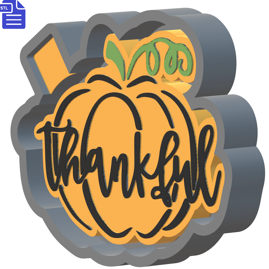 Thankful Pumpkin Silicone Mold Housing STL File
