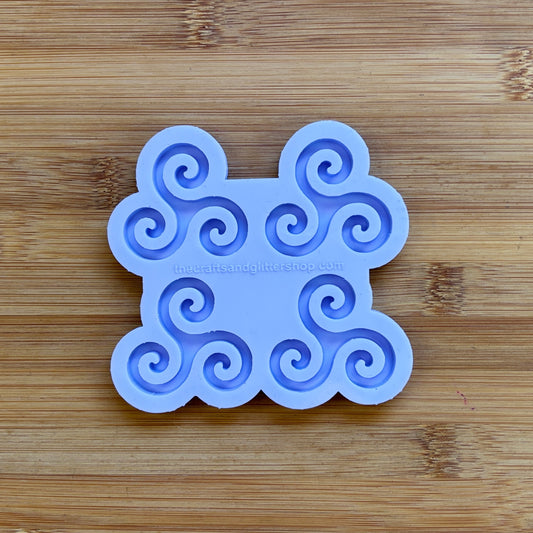 Triple Spiral Silicone Mold with 4 cavities made with food safe silicone