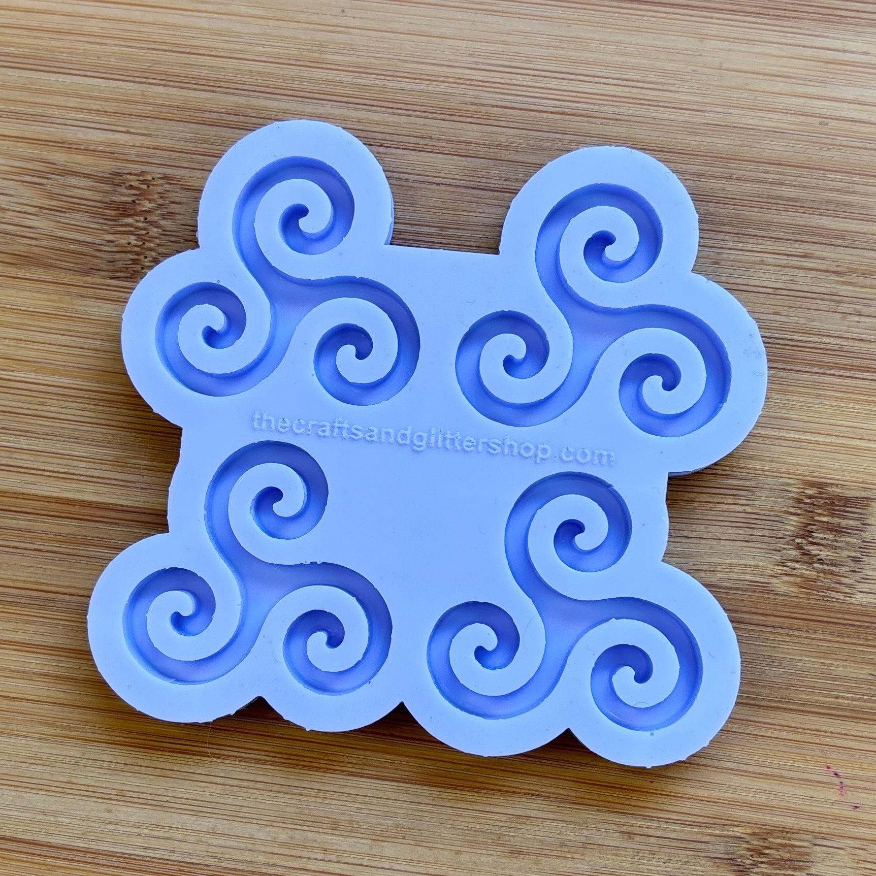 Triple Spiral Silicone Mold with 4 cavities made with food safe silicone