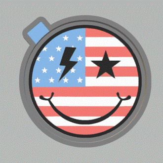 USA Flag Smiley Silicone Mold Housing STL File