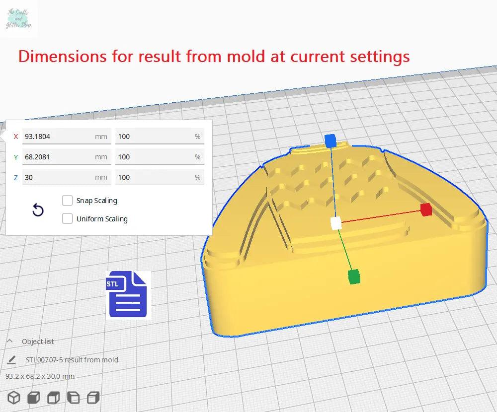 Ugly Christmas Sweater Bath Bomb Mold STL File