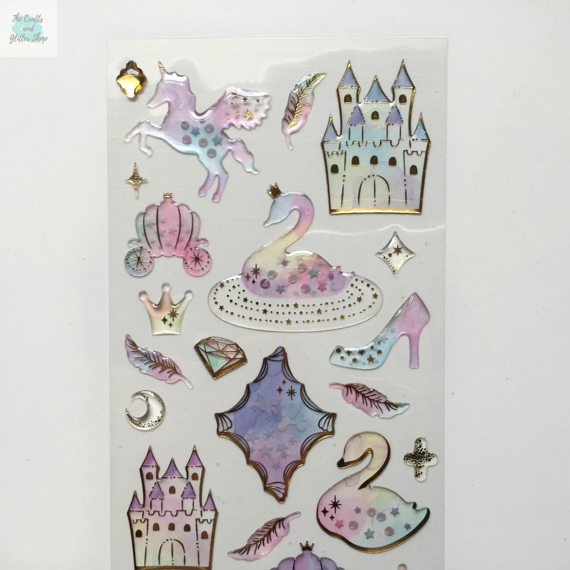 Unicorn Epoxy Stickers - 1 Sheet - The Crafts and Glitter Shop