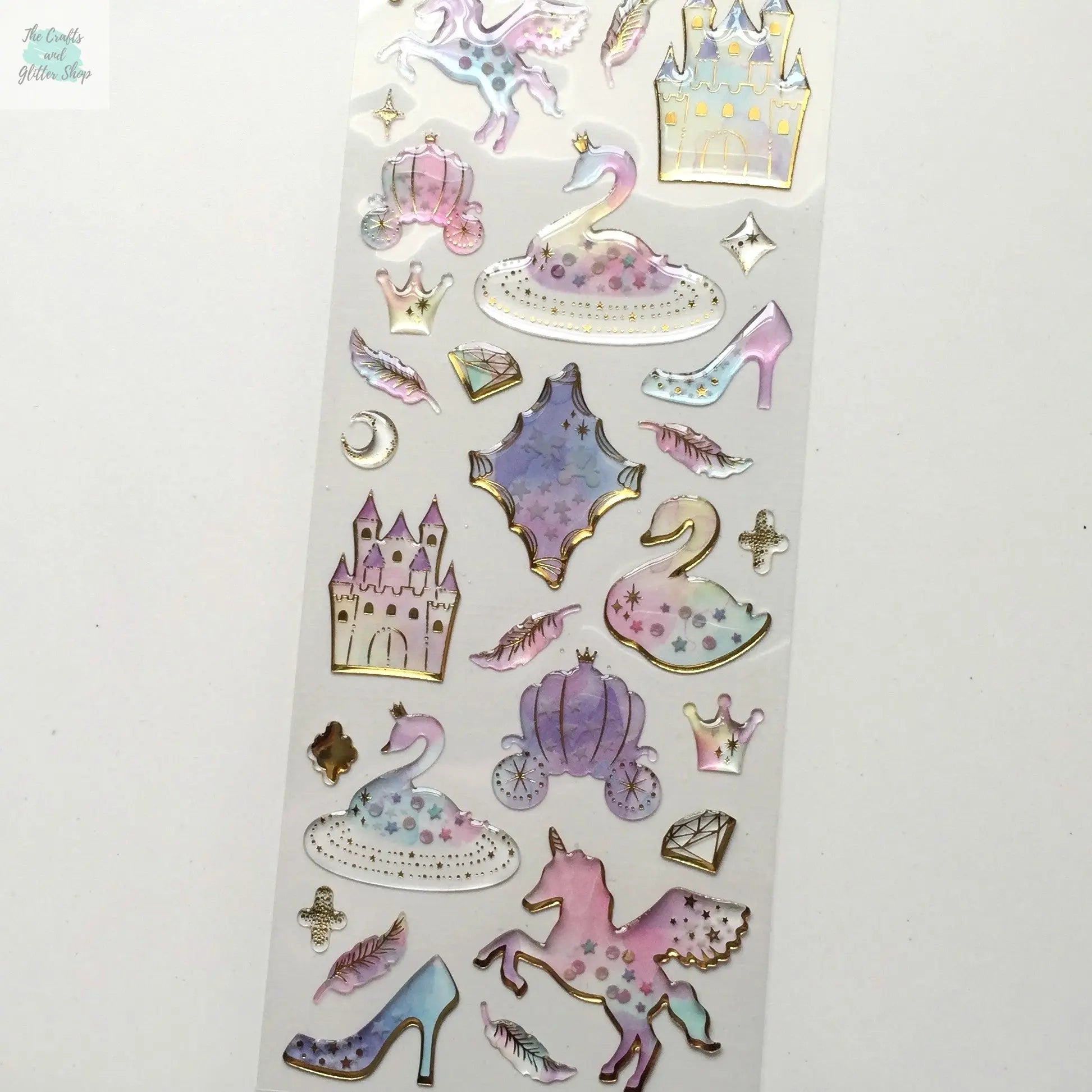Unicorn Epoxy Stickers - 1 Sheet - The Crafts and Glitter Shop