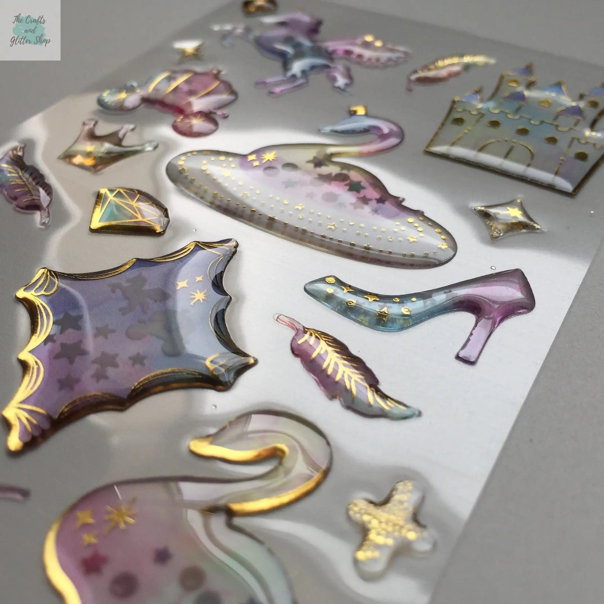 Unicorn Epoxy Stickers - 1 Sheet - The Crafts and Glitter Shop