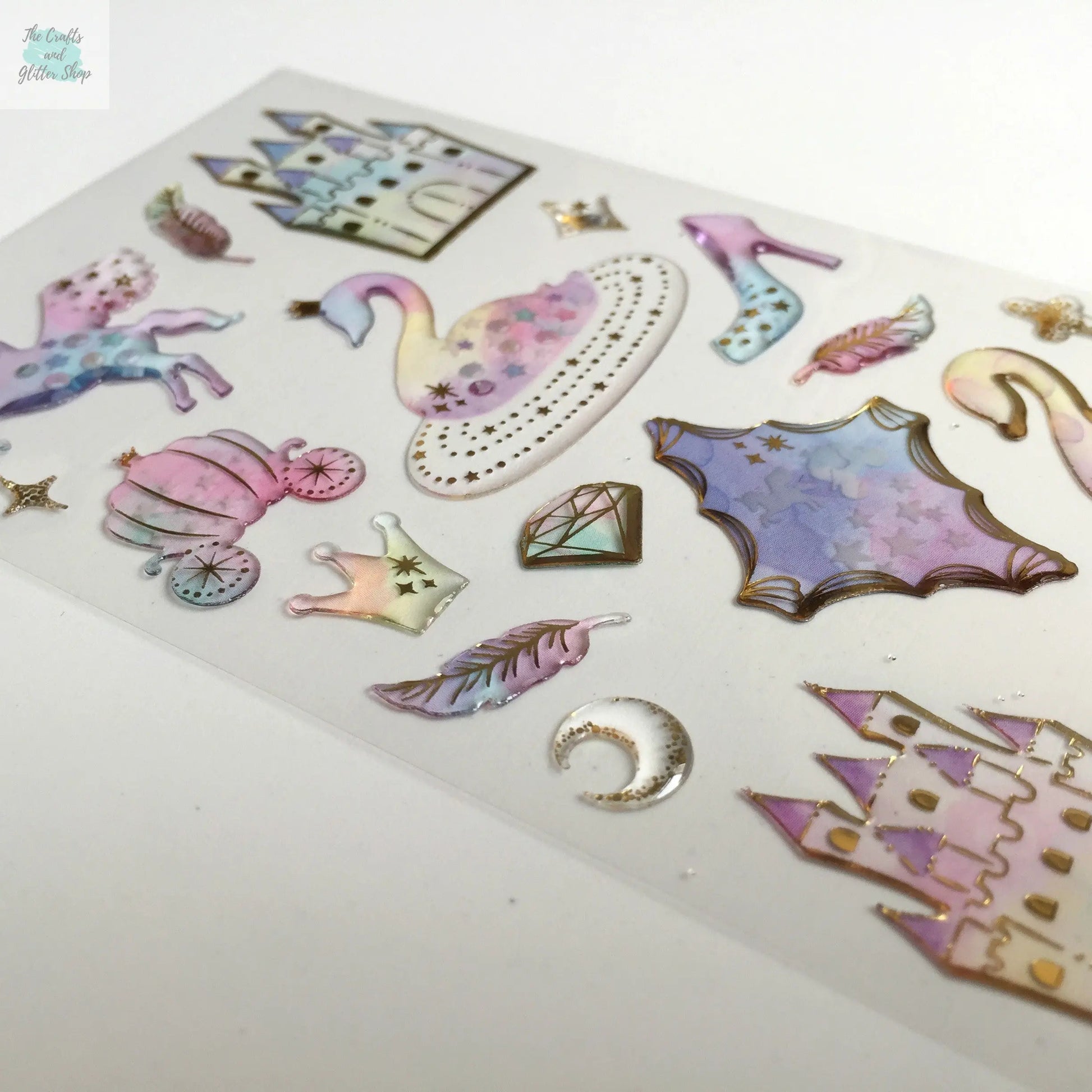 Unicorn Epoxy Stickers - 1 Sheet - The Crafts and Glitter Shop