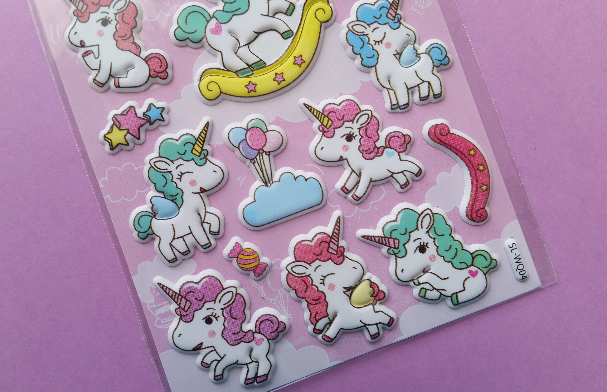 Unicorn Puffy Stickers