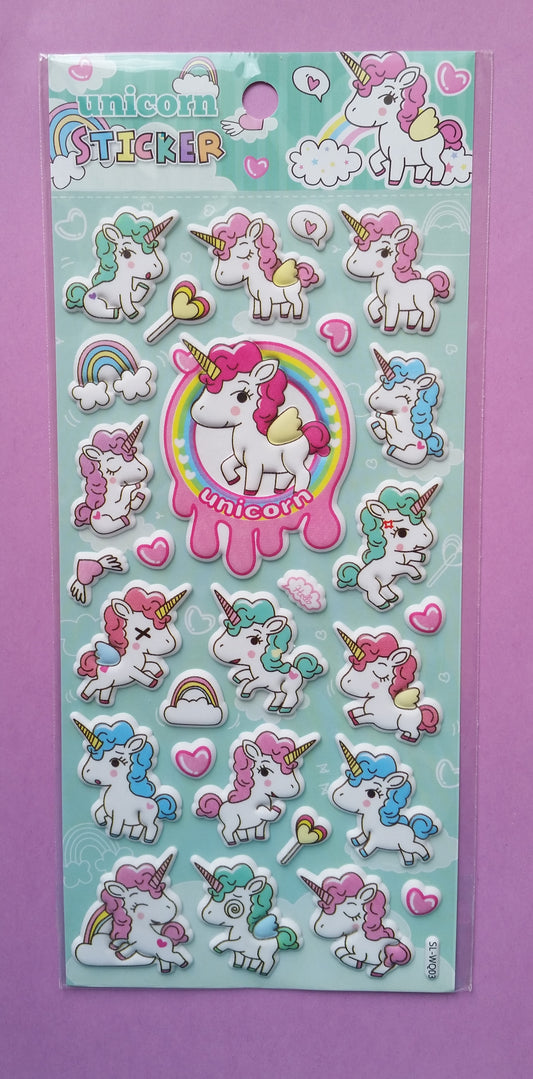Unicorn Puffy Stickers