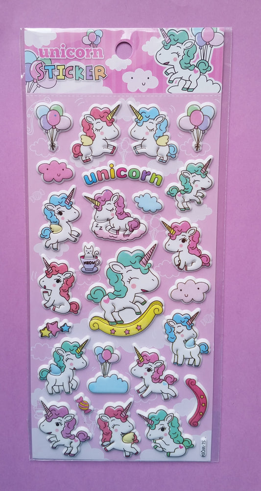 Unicorn Puffy Stickers
