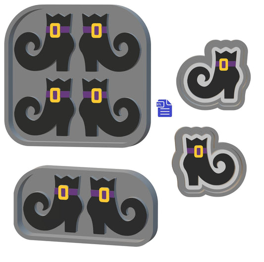 Witch Boots Silicone Mold Housing STL File