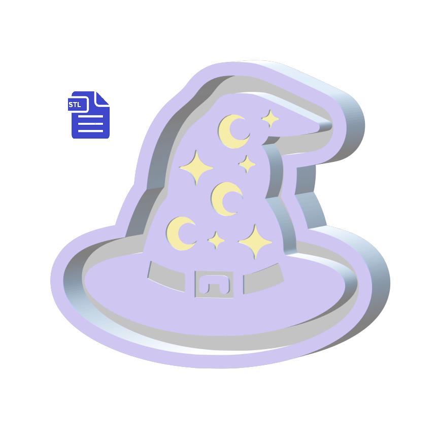 Wizard Hat Silicone Mold Housing Tray STL File