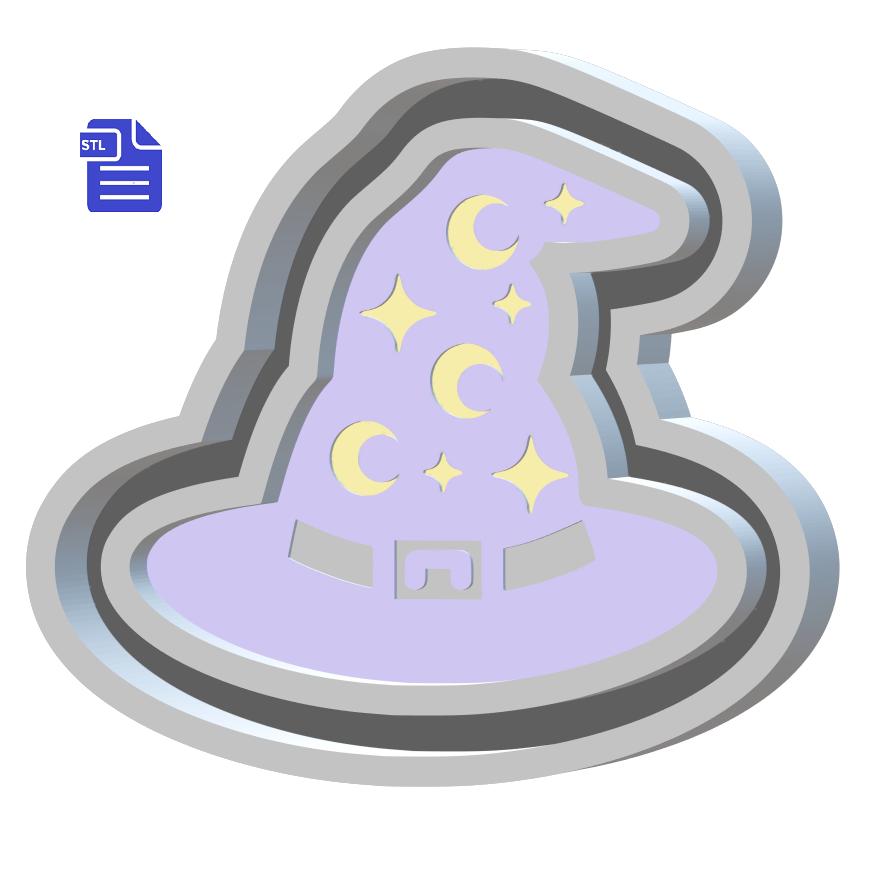 Wizard Hat Silicone Mold Housing Tray STL File