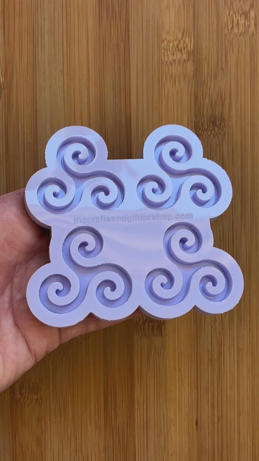 Triple Spiral Silicone Mold