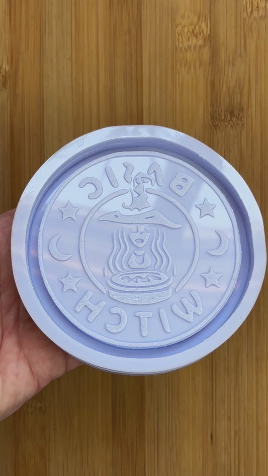 Basic Witch Coaster Shaker Silicone Mold